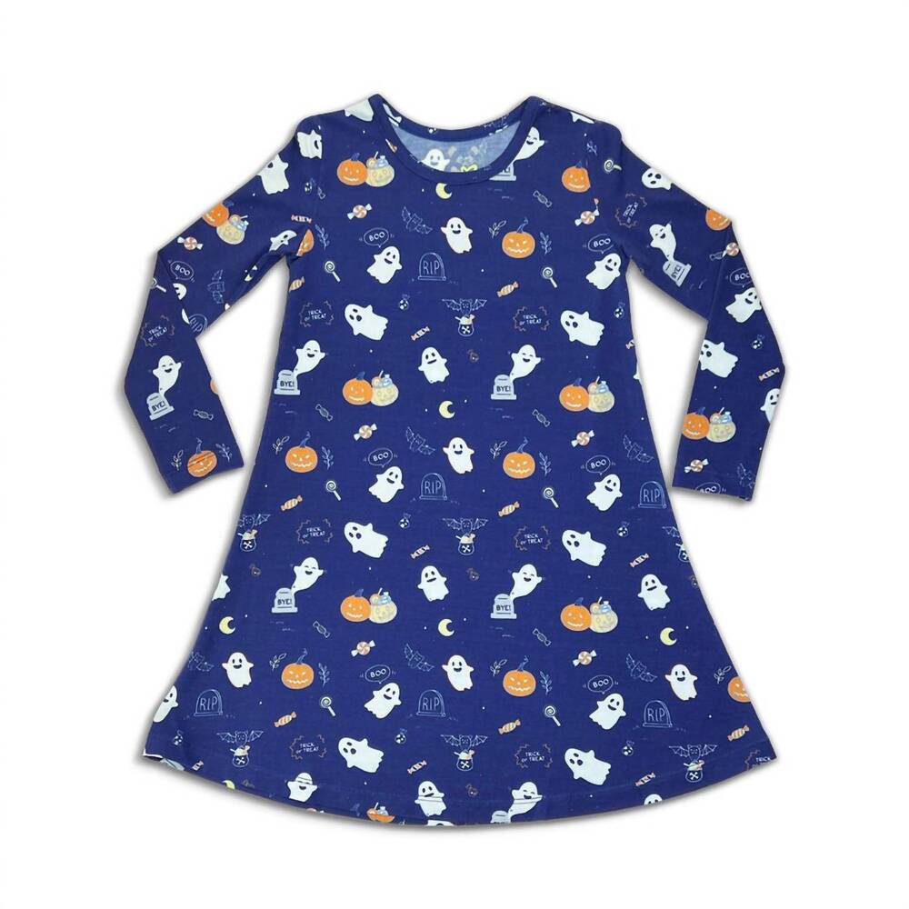 NEW BELLABU BEAR girls' bamboo dress in ghosts